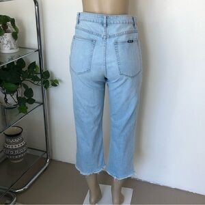 Rolla’s Original High Rise Straight Cropped Jeans in Comfort Sky